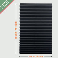 Laaorr 2 Pack Temporary Blinds Pleated Paper Blinds 90x180cm Ã¢ÂÂ Black