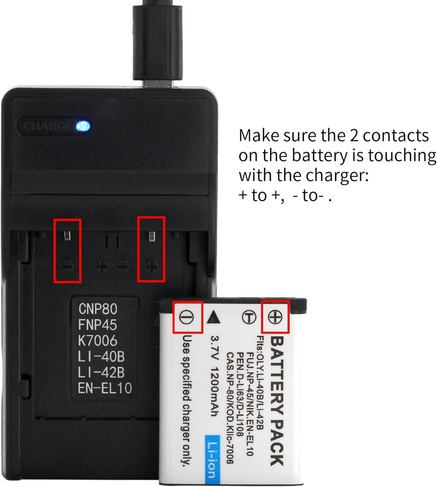 Norifon NP-45 USB Charger for Fujifilm FinePix JX250, JX400, J38, J10, J20, JX520, JX580, JX300, JX680, JX370, JV200, JV100, JZ250, JZ100, JZ300, T550, T200, T350, T310, XP60 Camera and More