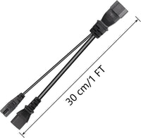 CERRXIAN 1FT C14 to C7 + C13 Y Splitter Power Cable,IEC 320 C14 Male to C7+C13 Female AC Conversion Cable,for Computer,Projector, Scanner,Printer,Etc