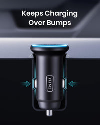 INIU Car Charger, Cigarette Lighter USB Charger Total 66W [USB C 36W+A 30W] 12V USB Socket, PD3.0 Fast Charge Car Phone Charger Metal Adapter for iPhone 16 15 14 13 12 11 Pro Max iPad Samsung Google