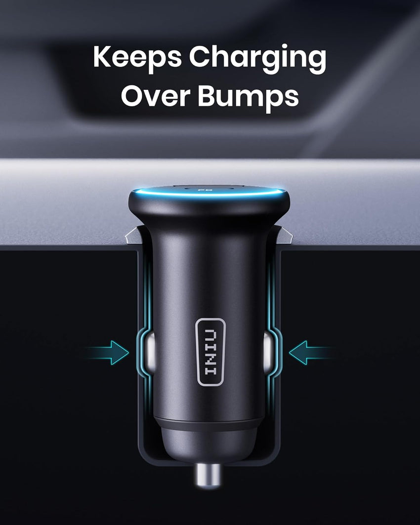 INIU Car Charger, Cigarette Lighter USB Charger Total 66W [USB C 36W+A 30W] 12V USB Socket, PD3.0 Fast Charge Car Phone Charger Metal Adapter for iPhone 16 15 14 13 12 11 Pro Max iPad Samsung Google