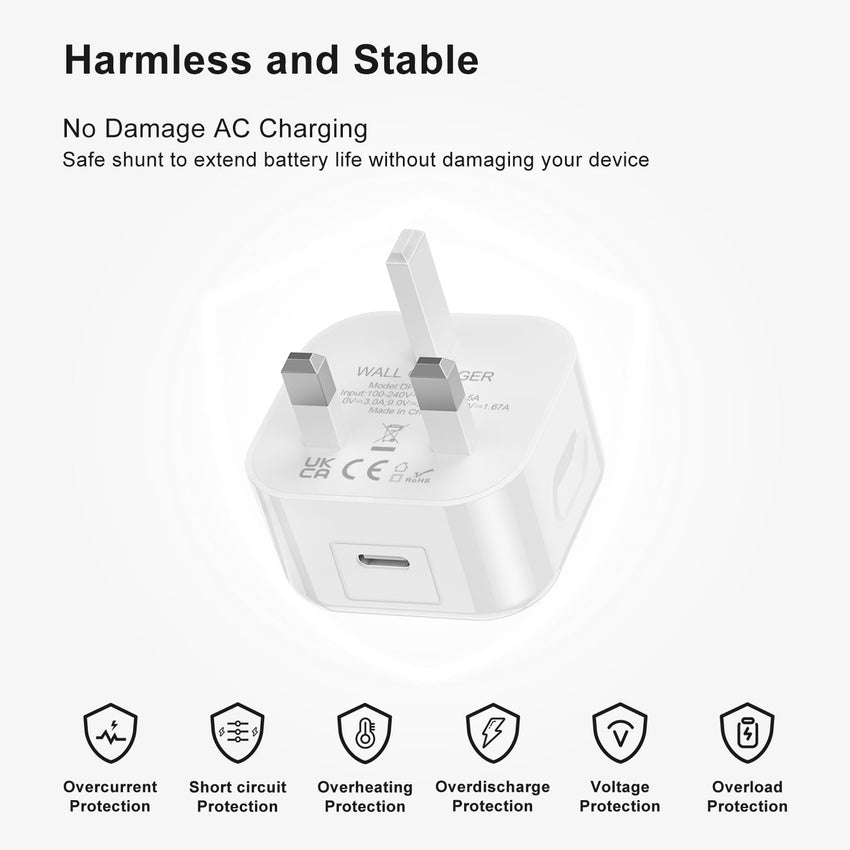 iPhone 17 16 15 Fast Charger, 20W USB C Charger Fast Charging Plug and 2M Type C to C Cable Lead for Apple iPhone 17 Pro Max/17 Air/16 Pro Max/16/15 Plus/15/MacBook Pro/iPad Pro 12.9/11 inch/Air/Mini