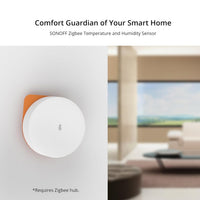 SONOFF Zigbee Temperature & Humidity Sensor SNZB-02P Comfort Alarm Compatible with Alexa/Google Home/HA/IFTTT White SNZB-02P