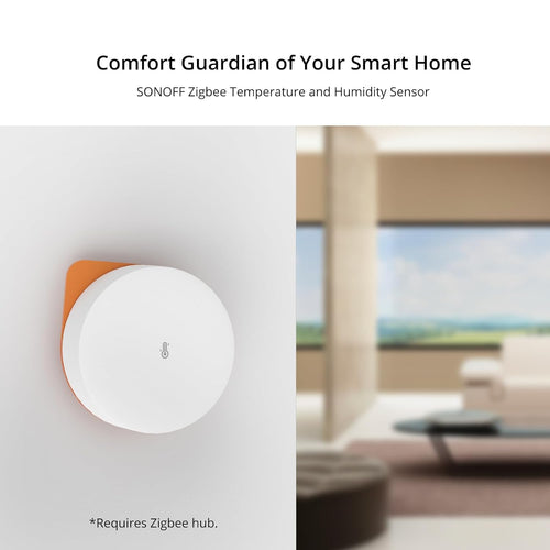 SONOFF Zigbee Temperature & Humidity Sensor SNZB-02P Comfort Alarm Compatible with Alexa/Google Home/HA/IFTTT White SNZB-02P