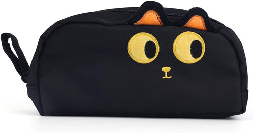 Cute 3D Black Cat Pencil Case Big Capacity Zipper Stationery Organiser Pouch â Black