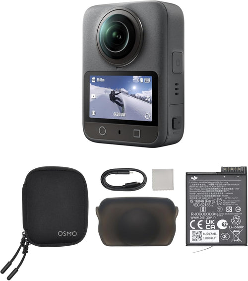 DJI Osmo 360 Standard Combo, 360 Camera With 1-Inch 360^0 Imaging, Native 8K 360^0 Video, 4K/120fps & 170^0 Boost Video, 120MP 360^0 Photo, 100-Min 8K Recording, Waterproof, Action Camera for Sports, Vlog