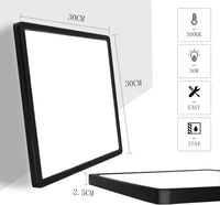 MLOQI 36W LED Ceiling Lights for Bedroom Waterproof Bathroom Light Super Bright 5000K Daylight White Modern Square Flush Mounted Lighting Fixture for Office Kitchen Hallway Living Room