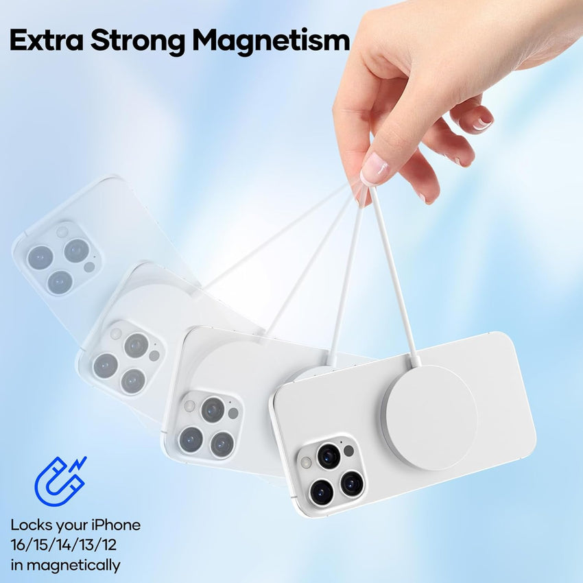 Magnetic Wireless Charger, Fast Apple Mag-Safe Charger for iPhone 17/16/15/14/13/12 Series, Wireless Magnet Mag Safe Charging Pad for AirPods 3/2/Pro, Strong Magnetic Charger Pad