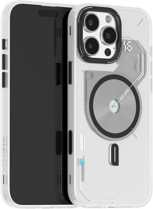 Aulumu A16 for iPhone 16 Pro Magnetic Thermal Case | IMD Technology | Compatible with Magsafe | Translucent Gray