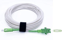 Elfcam(R) - Fiber Optic Singlemode SC/APC to SC/APC, Extending Fiber Optic Cable, Compatible with FTTH, White, 2m / 6.56ft