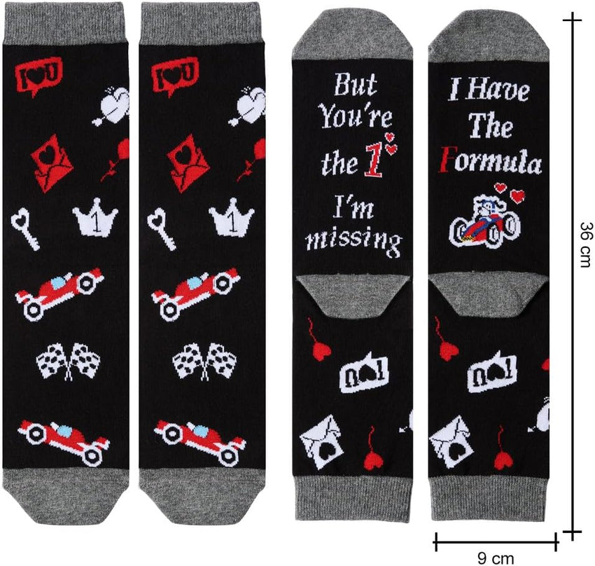 Funny Novelty Socks for Men Cotton Gift Pack Ã¢ÂÂ Red M