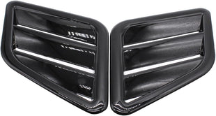 2 PCS/SET Bonnet Vent Cover Glossy ABS Black Hood Vent Cover Engine Air Flow Outlet Vent Cover Grille Replacement for Ford Focus Fiesta Vauxhall Corsa Jazz