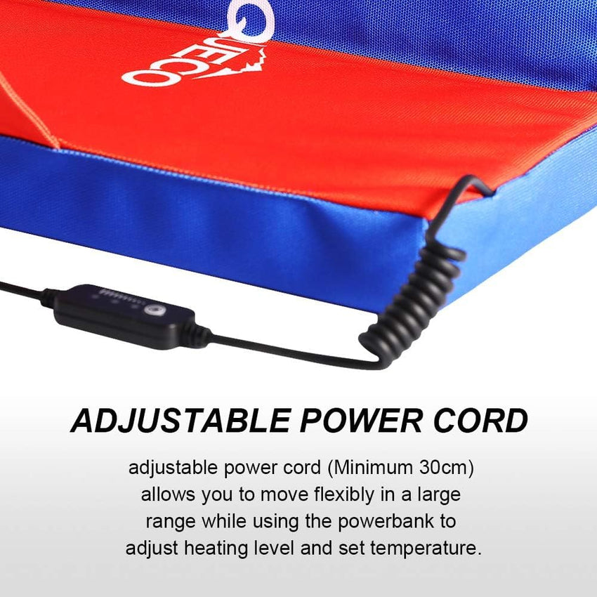 Electric Heated Seat Cushion with 3 Heat Settings for Camping & Outdoor Events Ã¢ÂÂ Black