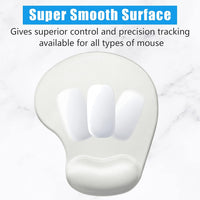 Hsurbtra Ergonomic Mouse Pad with Wrist Rest Support, Gel Mouse Pads with Non-Slip PU Base, Pain Relief Memory Foam Computer Mat, Cute Office Supplies Desk Decro Accessories, Space Gray
