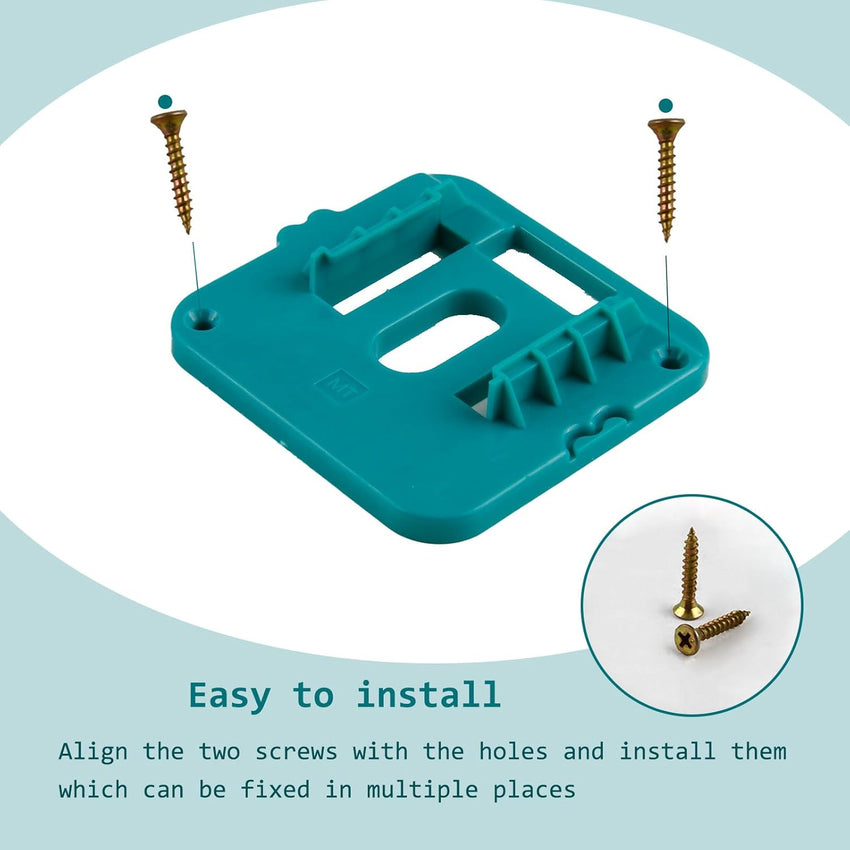 5 Pack Battery Holder for Makita 18V Batteries Wall Mount Dock Organizer for BL1860 BL1850 BL1840 BL1830 (Includes 10 Screws No Battery)