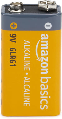 Amazon Basics 8-Pack 9V Alkaline Batteries, 9V/6LR61, 5-Year Shelf Life - for Smoke/CO Detector, Electronics & Audio