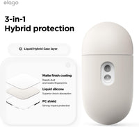 elago Liquid Hybrid Case Compatible with AirPods Pro 3 Case Cover - Triple Layer Protection, Strap Included, Wireless Charging, Shock Resistant (Stone)