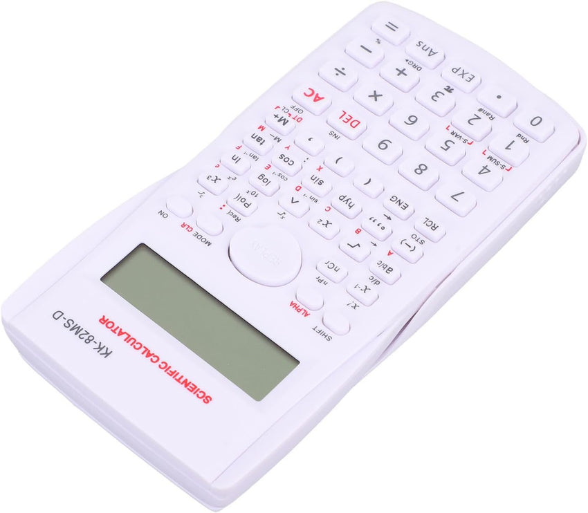 Scientific Calculator, 12 Digit 240 Functions Office Calculator, Multifunction Large Display Students Calculator with Sliding Hard Cover (White)