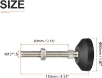 Leveling Feet Adjustable Swivel Levelers 4-Pack â Nylon Black