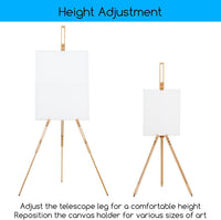 MEEDEN Artist Field Easel, Tripod Beech Wooden Painting Easel Stand with Bag, Lightweight Professional Art Easel for Painting and Display, Perfect for Painters Students, Artists, Hold Canvas up to 42"
