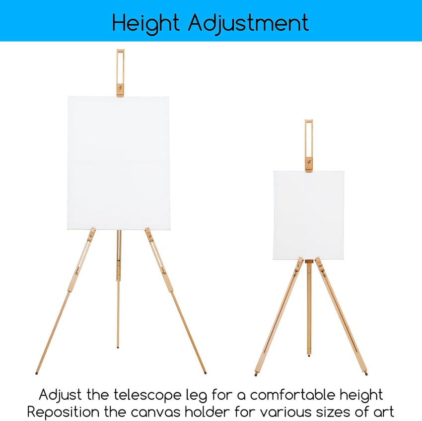 MEEDEN Artist Field Easel, Tripod Beech Wooden Painting Easel Stand with Bag, Lightweight Professional Art Easel for Painting and Display, Perfect for Painters Students, Artists, Hold Canvas up to 42"