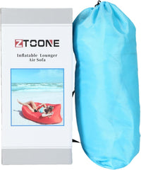 ZTOONE Inflatable Lazy Sofa Bed Air Lounger Sofa with Carry Bag, Inflatable Float for Swimming Pool Inflatable Mattress for Swimming (Pink)