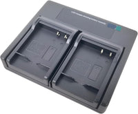 USB Dual Battery Charger for PANASONIC DMW-BLH7E DMW-BLE9 DMW-BLE9E DMW-BLG10E Lumix DC-TZ100 DC-TZ95 DC-TZ90 DMC-GF3 DMC-GF5 DMC-GF6 DMC-GX7 DMC-GX85 DMC-LX100 Camera