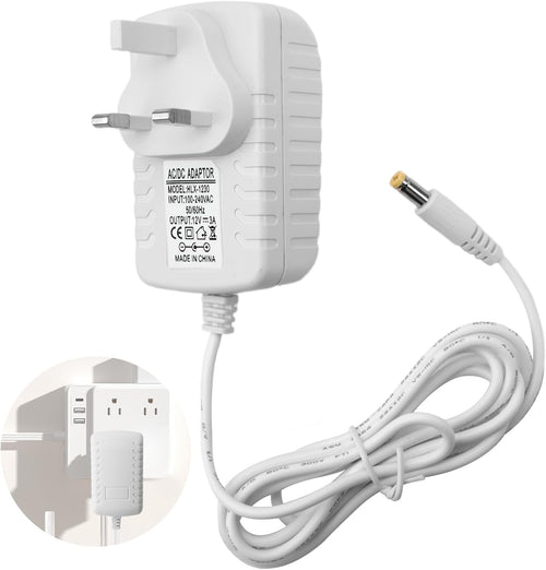 12V 3A 36W Power Supply Cable Adapter, AC 100-240V 50-60HZ DC Port 5.5 * 2.1mm Charger Plug for CCTV Security Camera, LED Strip Lights, LCD Monitor, Audio/Video, Router, Mobile DVD, TV Box (White)