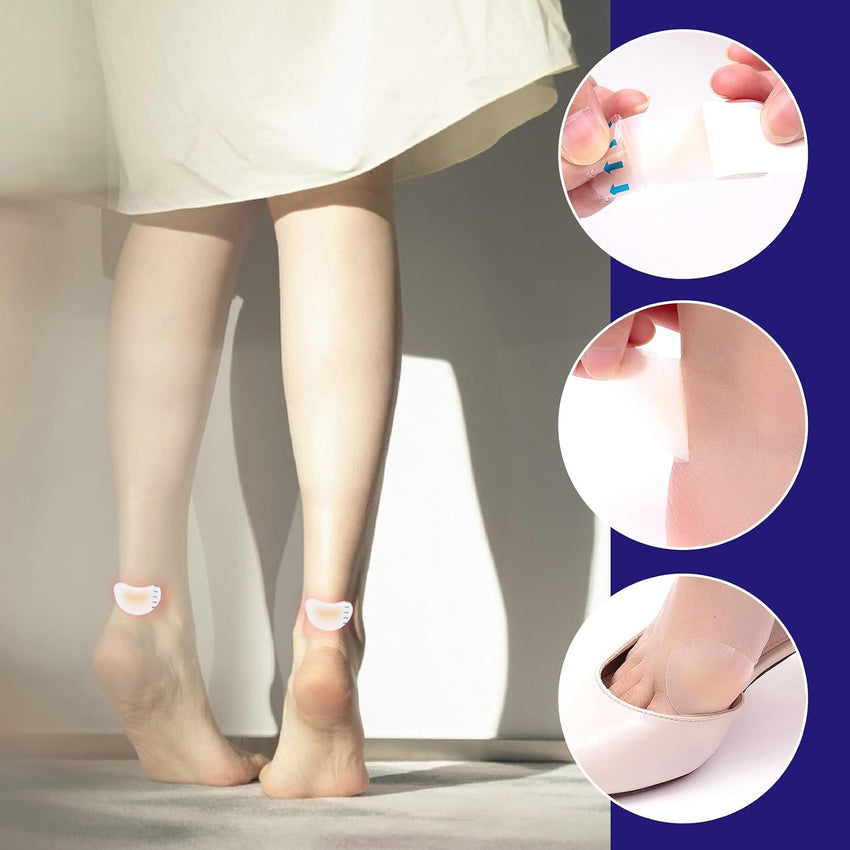 Hydrocolloid Blister Plaster Gel Dressing Invisible Heel Toe Pad 24Pcs