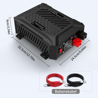 Pure Sine Wave Inverter 12/24V to 240V 1200W/2300W Rated Peak 2000W/4000W 2 UK Sockets USB LCD â 12/24V