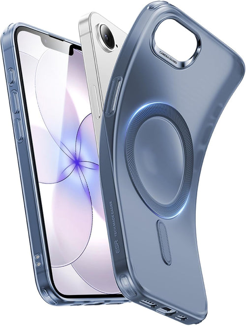ESR for iPhone 16 Case, Compatible with MagSafe, Camera Protection, Shockproof Thin Cover, Resists Yellowing and Scratches, Magnetic Phone Case for iPhone 16, Zero Series, Frosted Blue