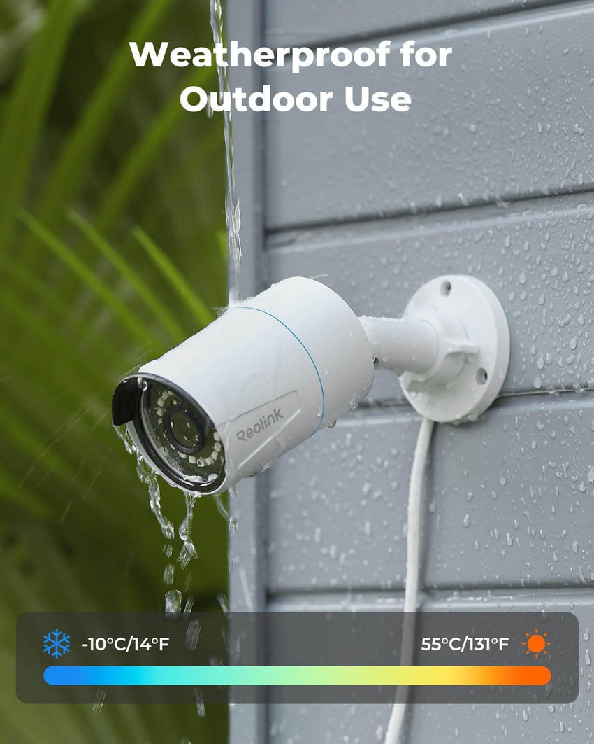 Reolink 5MP PoE CCTV Camera with Human/Vehicle Detection, IR Night Vision, IP67 Waterproof Time Lapse Audio Recording, RLC-510A