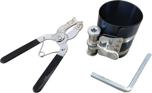 3" Piston Ring Ratchet Type Compressor Clamp Engine Piston Ring Compressor Tool Installer Band Ratchet Tool Compressor Clamp 53-175mm