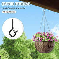 Screw Hooks M5 With Safety Buckle Wall Ceiling Hooks 20pc For Hanging Plants Lights â Zinc