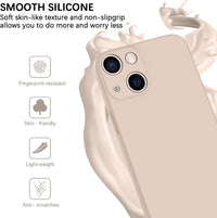 KPPIT Compatible with iPhone 14 Plus case,Silicone Case,Ultra Slim Soft Gel Anti-Scratch,Microfiber Lining,Rubber Shockproof Case Cover iPhone 14 Plus 6.7 inch, Khaki
