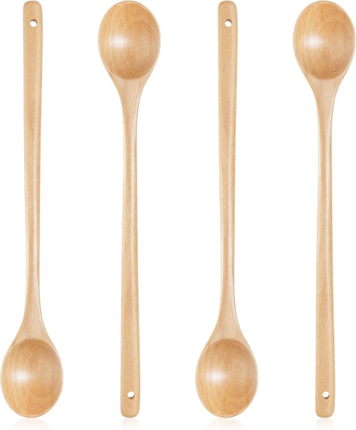 Wooden Cooking Spoons Natural Utensils â 13.2-inch Set of 4