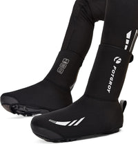 Cycling Shoe Covers Winter Thermal Warm Waterproof Overshoes for Mens Womens Road Bike MTB Booties Black M