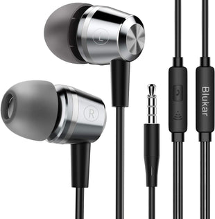 Blukar Earphones, In-Ear Headphones Earphones High Sensitivity Microphone - Noise Isolating, High Definition, Pure Sound for iPhone, iPad, Smartphone, MP3 Players etc.