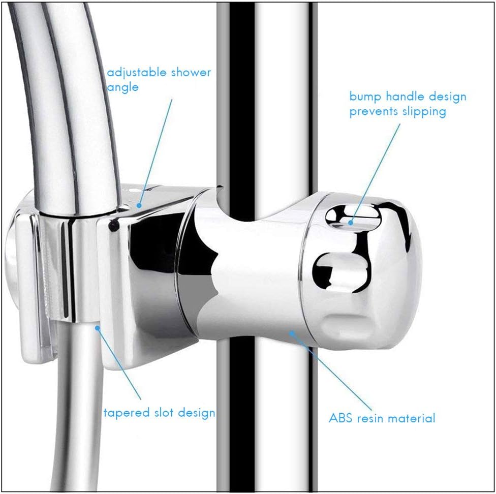 1PC Shower Head Holder Bathroom Adjustable Chrome Slider Handheld Shower Head Bracket Fasteners to Fit 25mm Riser Rail