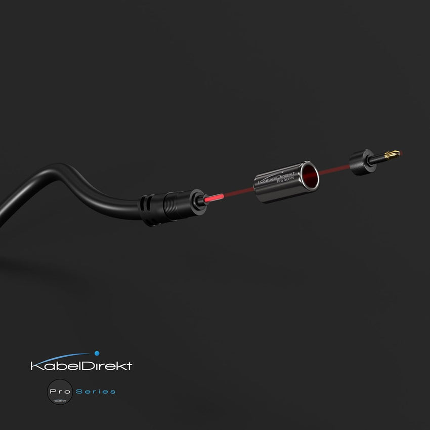 Mini-TOSLINK optical audio cable with signal protection - 1m (Mini-TOSLINK to TOSLINK, digital SPDIF/fibre optic cord for soundbars, stereo systems/amps, Hi-Fi) by CableDirect