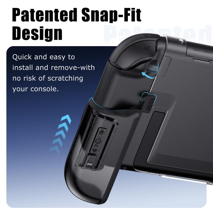 Skull & Co. FissionGrip Bundle Dockable Split Protective Case for Nintendo Switch 2 â Neon Blue & Red