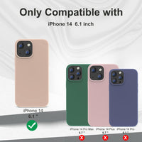 OitiYaa Silicone Case Compatible with iPhone 14 Case 6.1 Inch, Soft Ultra Slim Protective Shockproof Liquid Silicone Phone Case with Anti-Scratch Microfiber Lining, Black