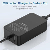 Surface Charger for Microsoft Surface Pro 9/Pro 8/Pro X/Pro 7/Pro 6/Pro 5/Pro 4/Pro 3,Surface Book 3 2/1,Surface Laptop 5/4/3/2/1 Studio, Surface Go Tablet, 65W Windows Surface Laptop Charger