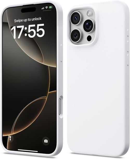 ACRONIX Compatible with iPhone 16 Pro Max Case 6.9", Slim Liquid Silicone Cover, Lightweight Soft Touch Grip, Shockproof Thin Protective 16 Pro Max Phone Case-White