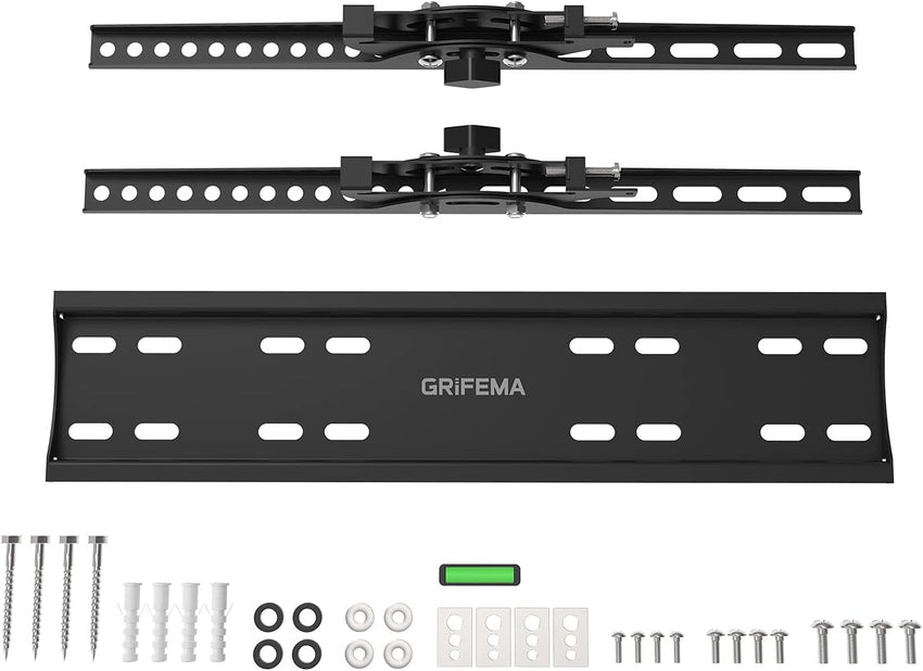 GRIFEMA GB1004-2 TV Wall Bracket for 26-65 inch, up to 50kg, Tilt TV Wall Mount with Spirit Level, Max VESA 400x400mm, Flat and Slim