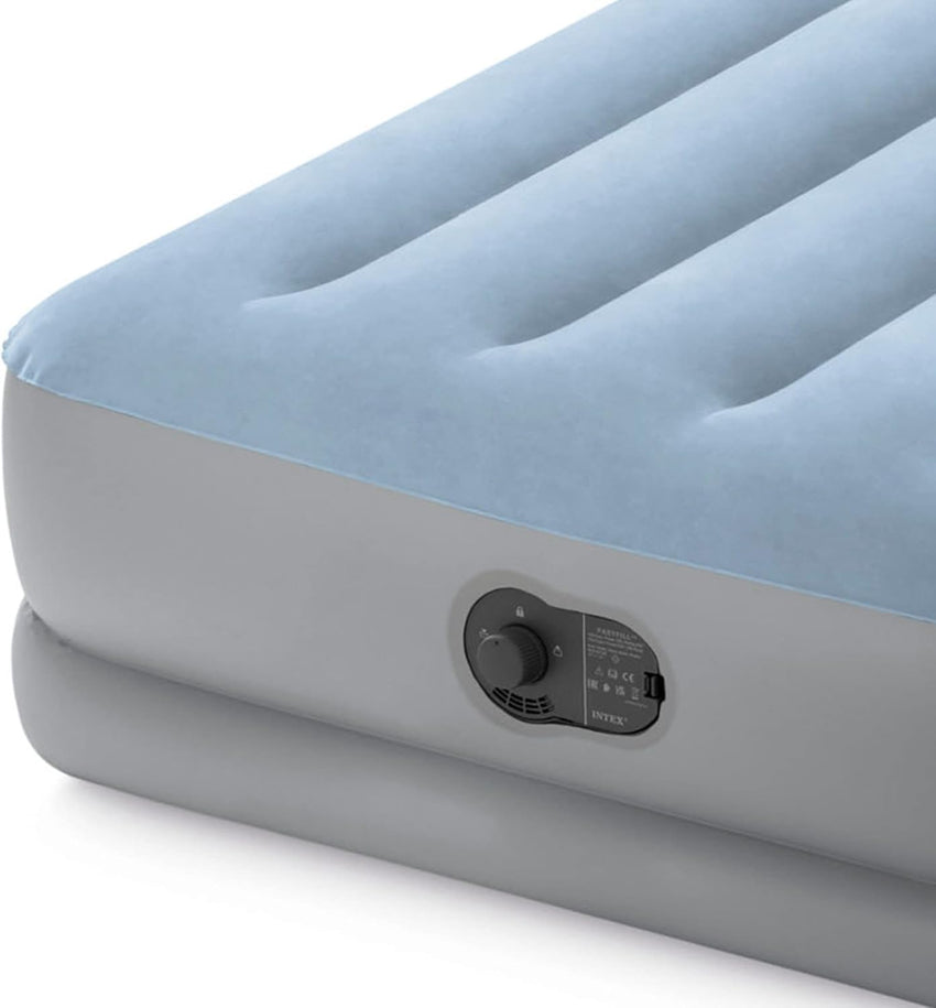 Intex Twin Dura-Beam Comfort 64157 Air Bed with Fastfill USB Pump, Inflated Size: 99 cm x 191 cm x 36 cm, Black/Black