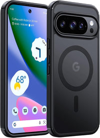 TAURI Magnetic for Google Pixel 10 & Pixel 10 Pro Case, Fit for Magsafe [Shockproof Military Grade Protection] Slim Phone Cover, Translucent Matte Black