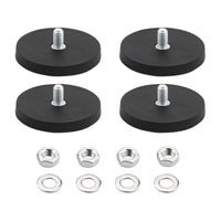 Rubber-Coated Neodymium Mounting Magnets M8 Threaded Studs Anti-Scratch Base Mount 4pcs â M8 4pc