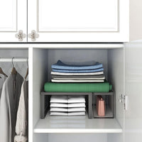YunNasi Stackable Stainless Steel Cabinet Shelf Kitchen Organizer â 30x28x15cm