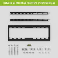 D-Line TV Wall Bracket for 32-70 Inch TVs, Ultra Low Profile TV Bracket with Spirit Level, Slim Flat to Wall TV Mount - VESA 200x200mm - 400x400mm, Holds up to 60kg